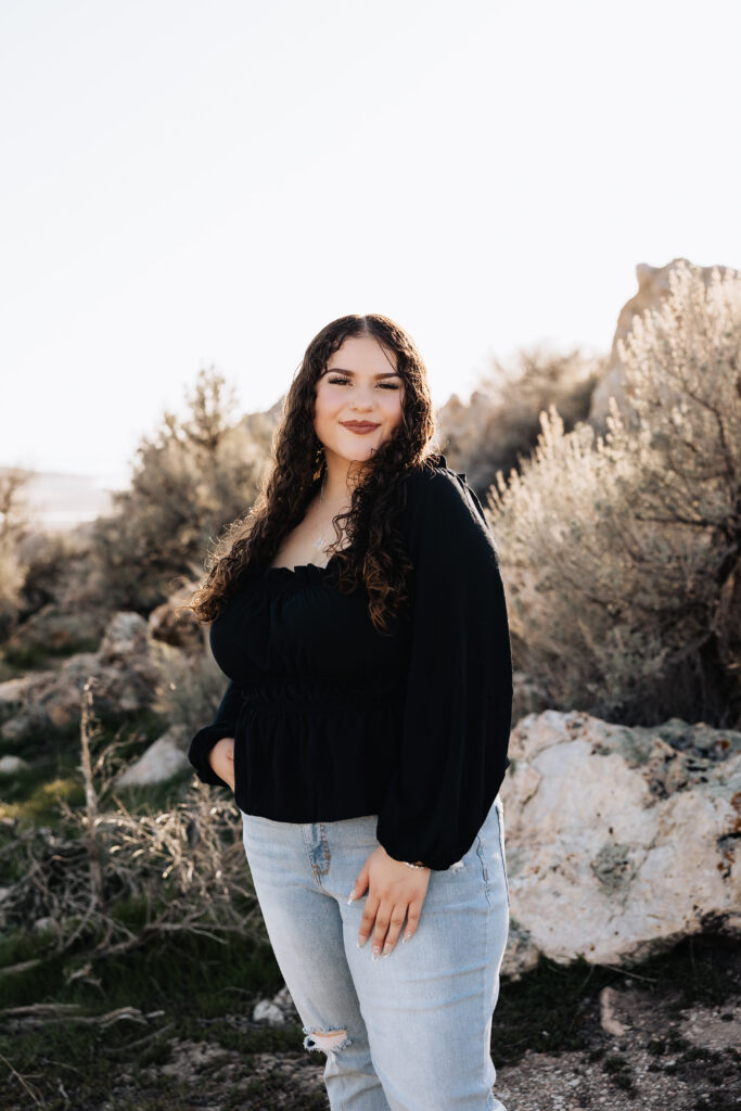 Utah Senior Pictures at Antelope Island State Park for Maleah.