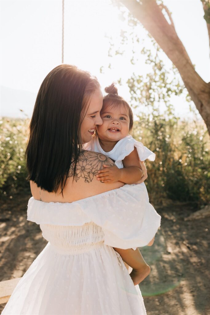 Mommy and daughter.